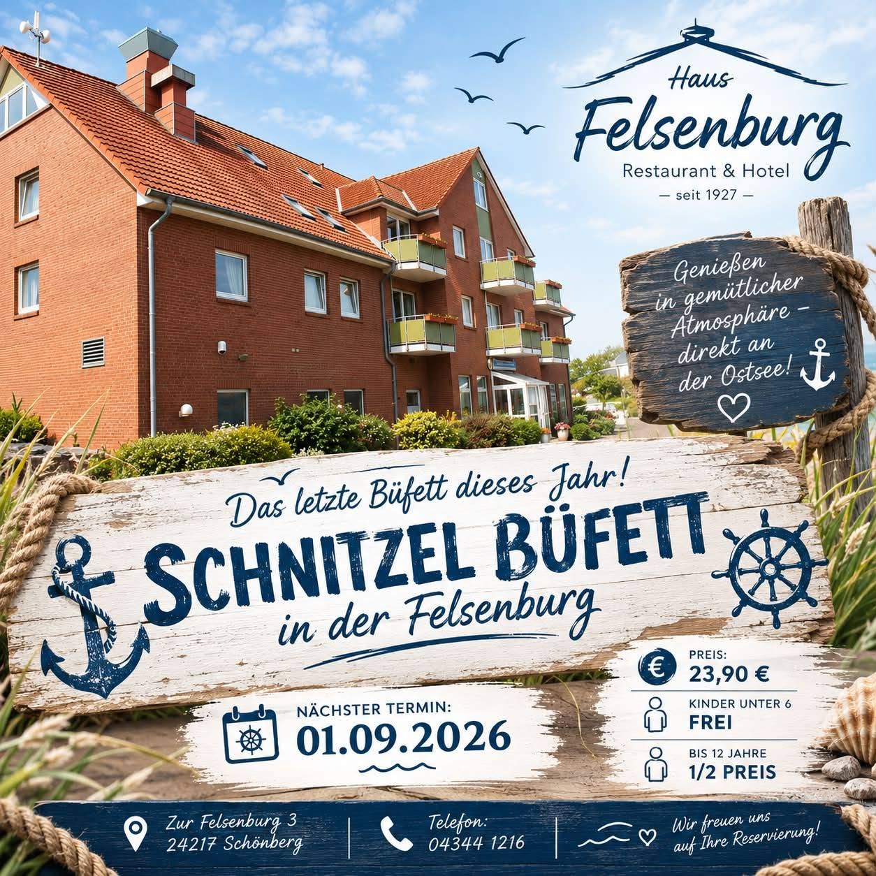 Das letzte Schnitzel Büfett in diesem Jahr im Haus Felsenburg