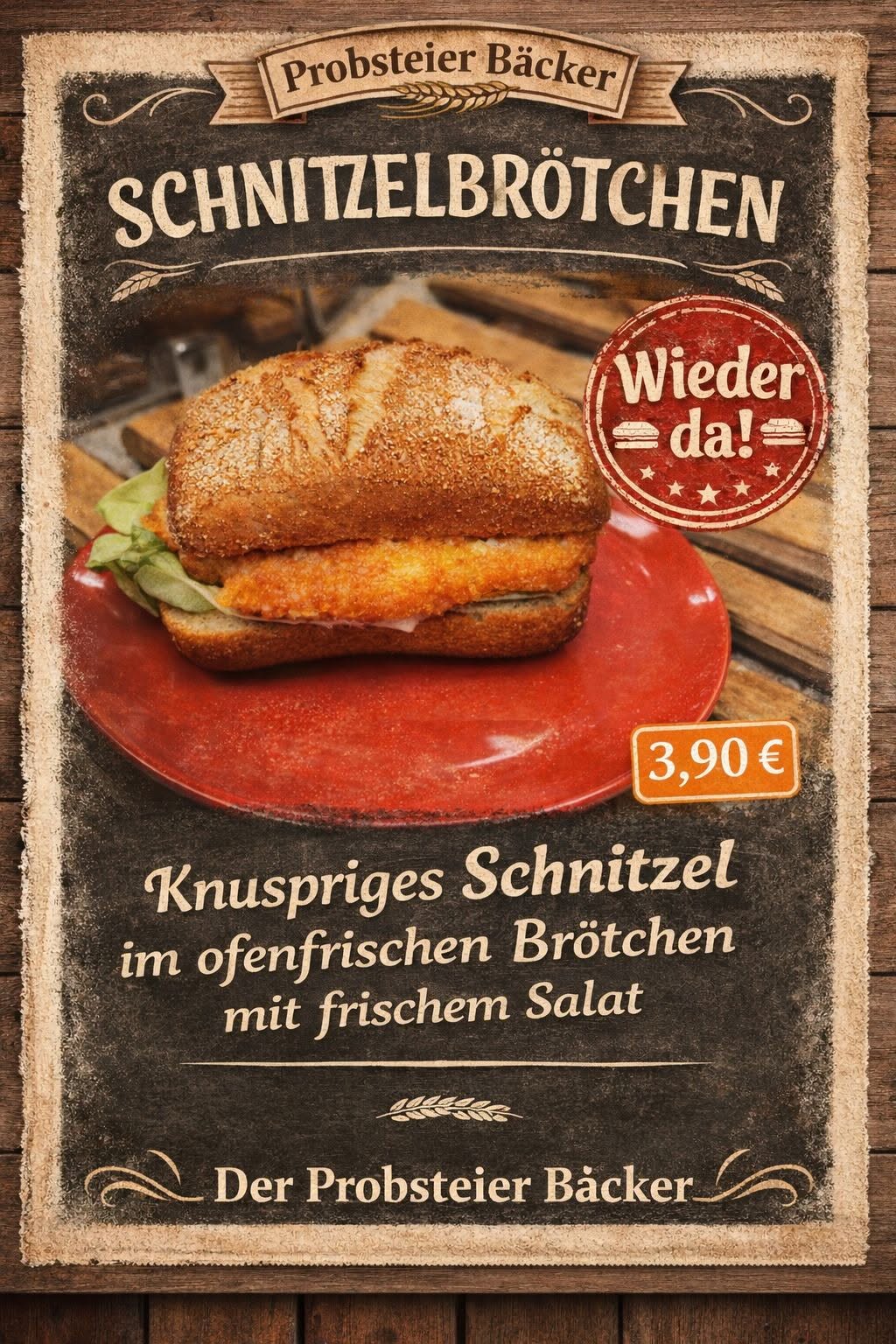 Schnitzelbrötchen beim Probsteier Bäcker